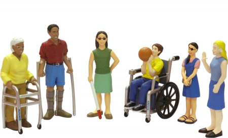 Persoane cu handicap set de 6 figurine - Miniland [2]