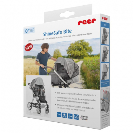 Accesorii transport copii - Plasa de protectie impotriva soarelui si a insectelor Reer ShineSafe Bite pentru carucioare de bebelusi