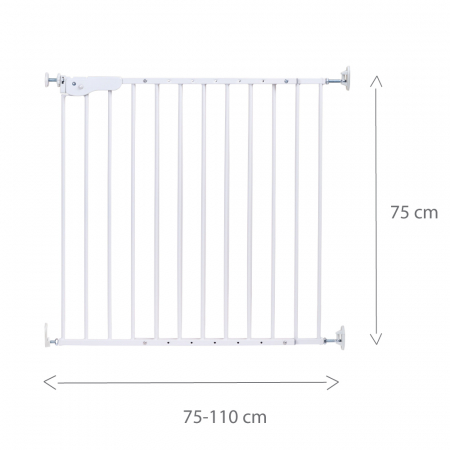 Sisteme protectie - Poarta de siguranta metal Childhome Supra 75-110 cm Alb