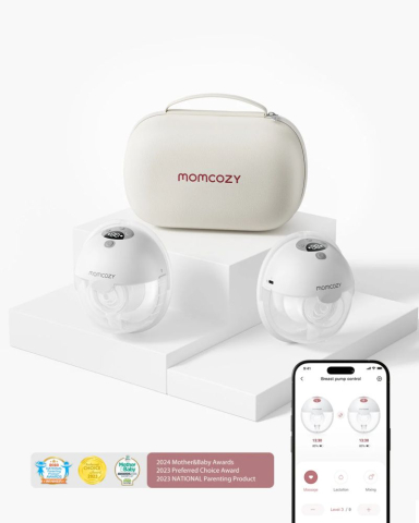 Pompe san - Pompa de san Momcozy Hands-free dubla M5 Grey, control prin aplicatie