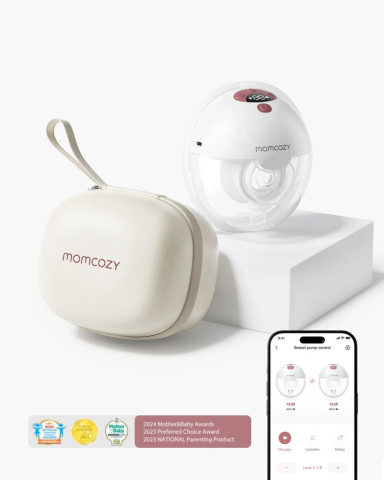 Pompe san - Pompa de san Momcozy Hands-free M5 Red, control prin aplicatie