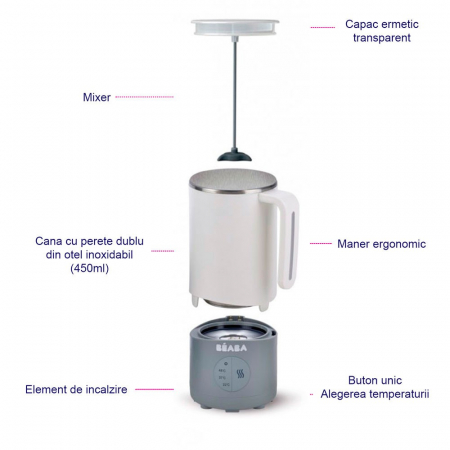 Preparator lapte Beaba Milk Prep White/Grey [9]