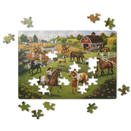 Jocuri tip puzzle - Primul meu puzzle eco din carton Calutii - Melissa & Doug