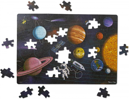 Jocuri tip puzzle - Primul meu puzzle eco din carton Spatiul - Melissa & Doug