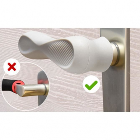 Protectie clanta usa, din silicon, acoperire completa, 2 bucati, Reer HandleGuard [5]