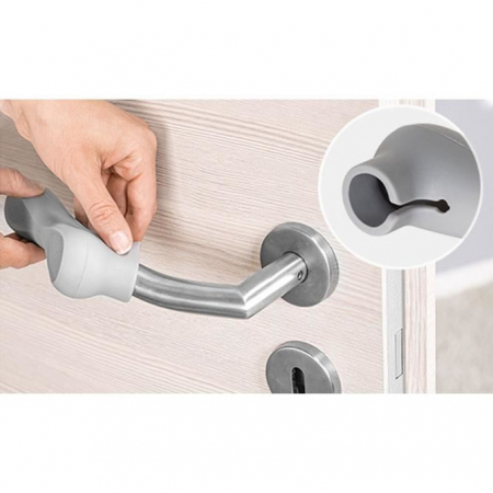 Protectie clanta usa, din silicon, acoperire completa, 2 bucati, Reer HandleGuard [3]