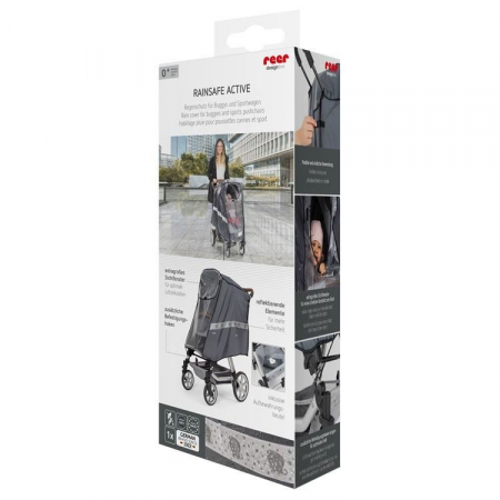 Accesorii transport copii - Protectie de ploaie pentru carucioare sport Reer RainSafe Active