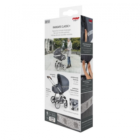 Accesorii transport copii - Protectie de ploaie universala cu fermoar pentru carucioare Reer RainSafe Classic+