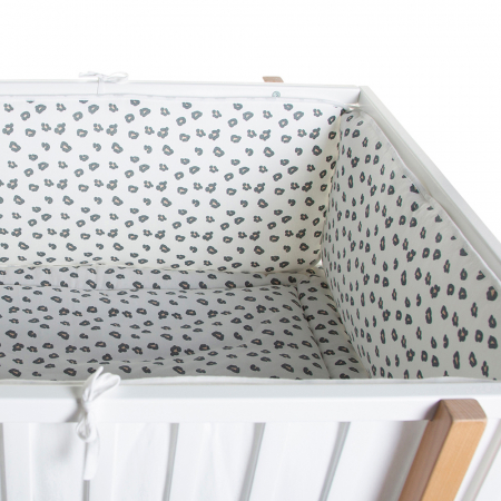 Protectie patut Childhome 35x340 cm Jerse, Leopard [2]