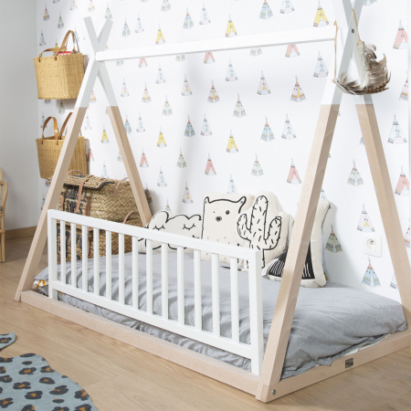 Protectie pentru pat Childhome 120 cm, Fag Alb [1]
