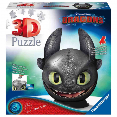 Puzzle 3D Dragons III_Toothless, 72 Piese [1]