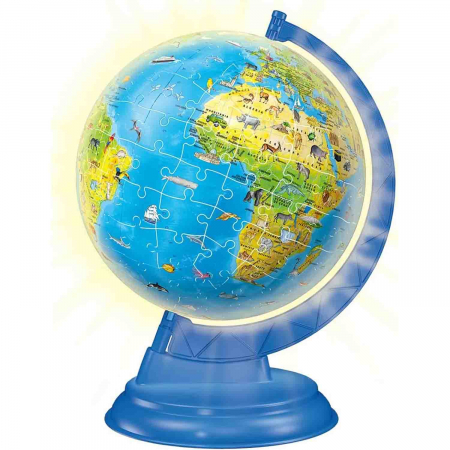 Puzzle 3D Luminos Glob Pamantesc, 180 Piese [1]