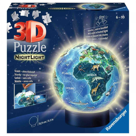 Puzzle 3D Luminos Planeta Pamant, 72 Piese [1]