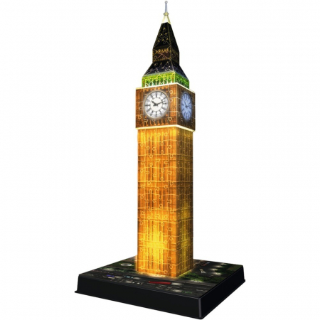 Jocuri tip puzzle - Puzzle 3D Ravensburger - Big Ben Editie Luminoasa