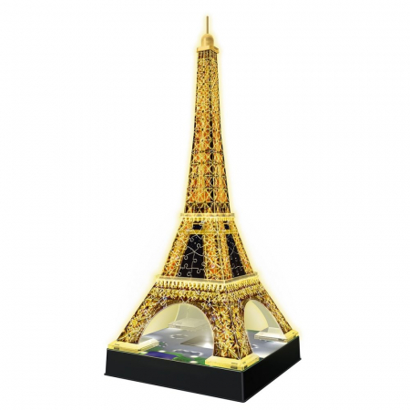 Jocuri tip puzzle - Puzzle 3D Ravensburger - Turnul Eiffel Noaptea