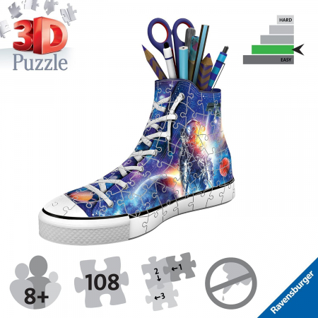 Puzzle 3D Suport Pixuri Sneaker Astronaut, 108 Piese [3]