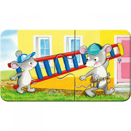 Puzzle Animale Muncitoare, 9X2 Piese [1]