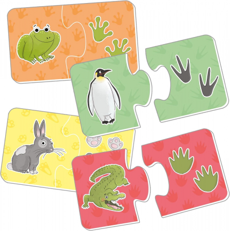 Puzzle - Animalutele si urmele lor (2 piese) [1]