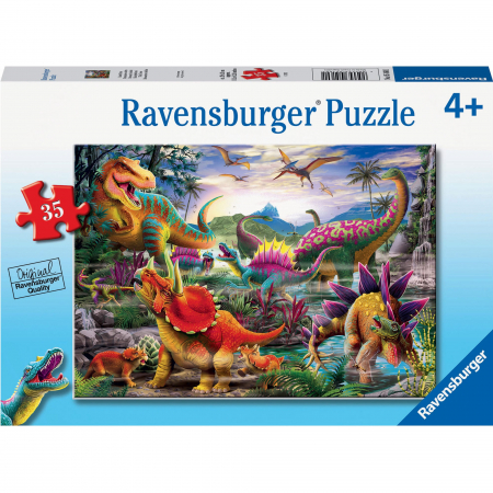 Puzzle Atacul T-Rex, 35 Piese [1]