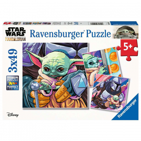 Puzzle Baby Yoda, 3X49 Piese [1]