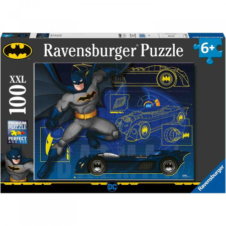 Puzzle Batman Cu Masina, 100 Piese [1]