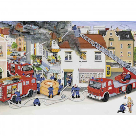 Jocuri tip puzzle - Puzzle Brigada De Pompieri, 2X24 Piese