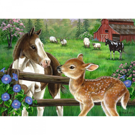 Jocuri tip puzzle - Puzzle Calut Si Caprioara, 60 Piese
