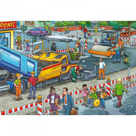 Puzzle Constructia Strazii, 2X12 Piese [1]