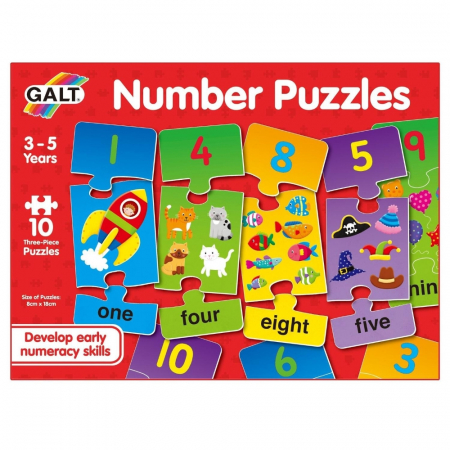 Jocuri tip puzzle - Puzzle cu numere (3 piese) Galt