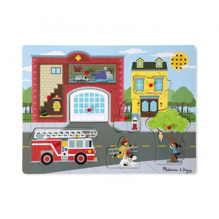 Puzzle cu sunete Brigada de pompieri Melissa and Doug [0]