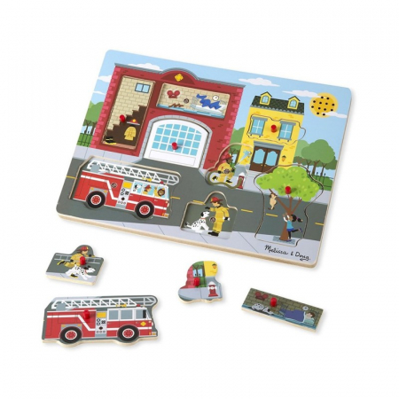 Puzzle cu sunete Brigada de pompieri Melissa and Doug [1]