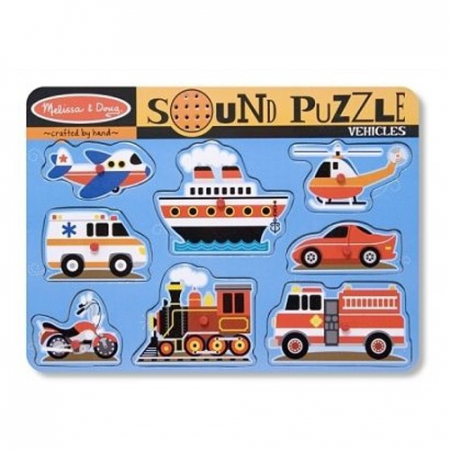 Jocuri tip puzzle - Puzzle cu sunete Vehicule Melissa and Doug