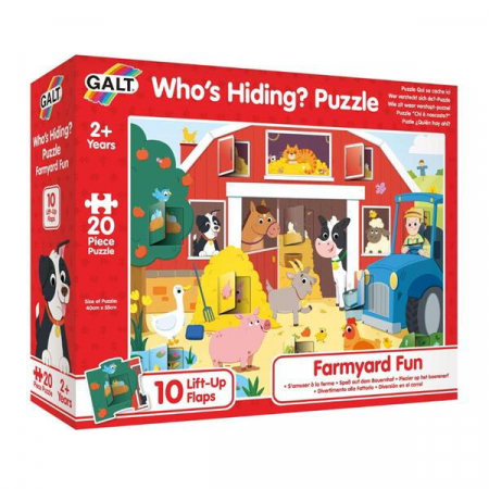 Jocuri tip puzzle - Puzzle cu surprize - Distractie la ferma (20 piese)