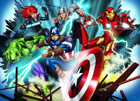Puzzle de colorat - Avengers (48 de piese) [2]