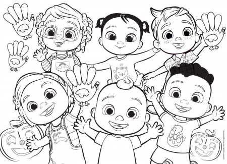 Puzzle de colorat maxi - Cocomelon si prietenii (60 piese) [1]