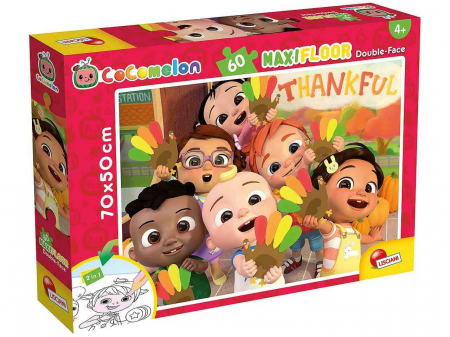 Arta si creatie - Puzzle de colorat maxi - Cocomelon si prietenii (60 piese)
