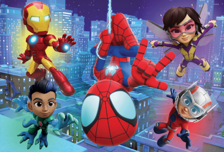 Puzzle de colorat maxi - Paienjenelul Marvel si prietenii lui uimitori [2]