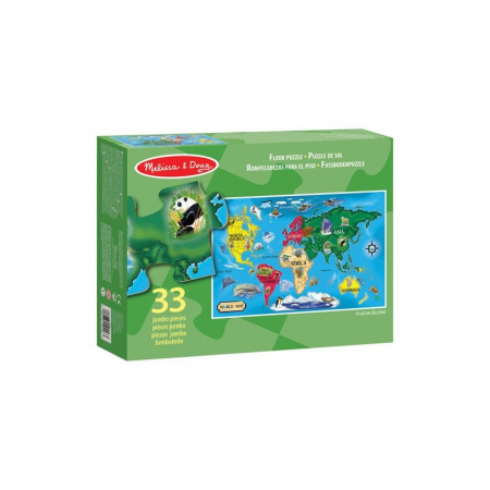 Puzzle de podea Harta Lumii World Map Melissa and Doug [0]