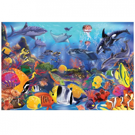 Jocuri tip puzzle - Puzzle de podea Viata subacvatica Melissa and Doug