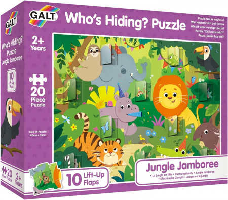 Jocuri tip puzzle - Puzzle deschide ferestrele - Jungla ( 20 piese)