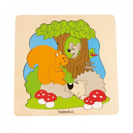 Jocuri tip puzzle - Puzzle Descopera Padurea Beleduc