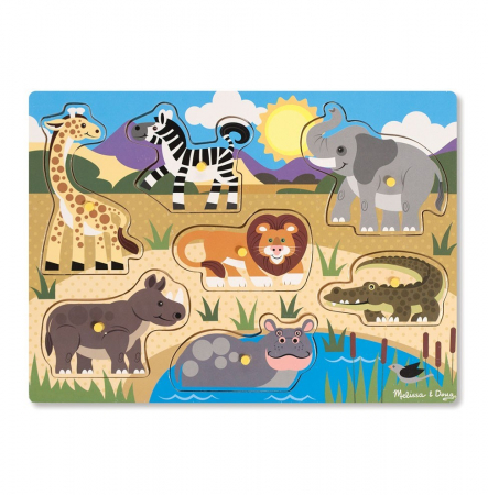 Puzzle din lemn Animalele safari [0]