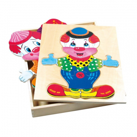 Jocuri tip puzzle - Puzzle din Lemn Bino Imbraca-l pe Fredo