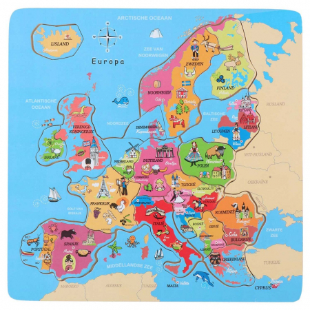 Puzzle din lemn Europa Marionette 19 piese [1]