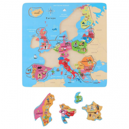 Puzzle din lemn Europa Marionette 19 piese [2]