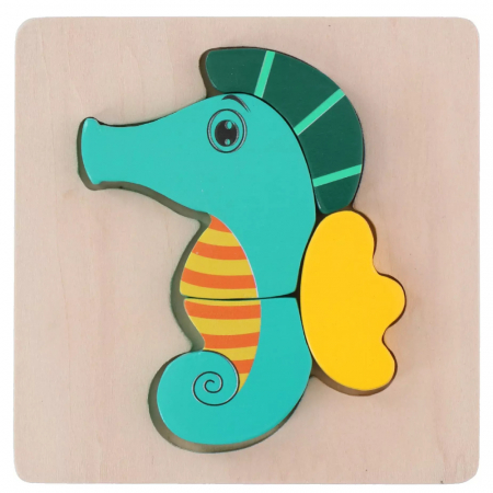 Jocuri tip puzzle - Puzzle din lemn Marionette Calut de mare 5 piese
