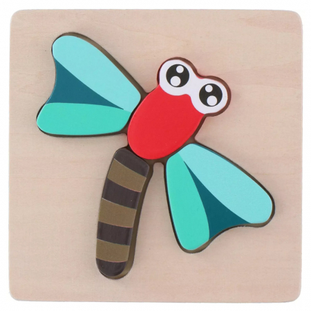 Puzzle din lemn Marionette Libelula 5 piese [0]