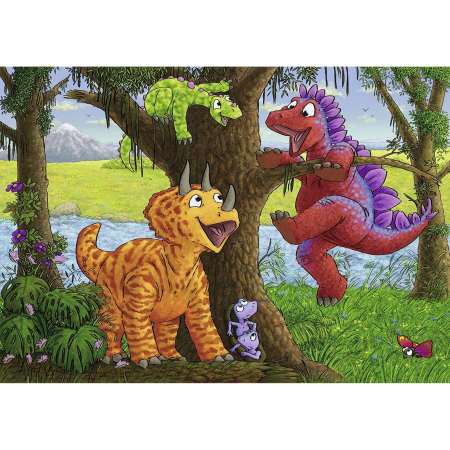 Puzzle Dinozauri La Rau, 2X24 Piese [1]