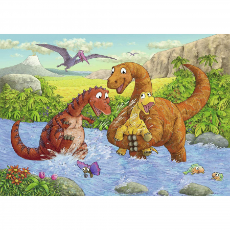 Puzzle Dinozauri La Rau, 2X24 Piese [2]