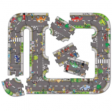 Jucarii si jocuri copii - Puzzle Gigant de Podea Orchard Toys - Traseu Masini 
